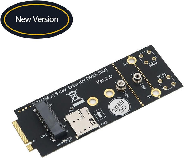 Mustpoint M.2(NGFF) Key B Adapter with SIM Card for 3G/4G/5G Module
