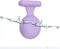 AirTag Holder Case for Kids, Waterproof Hidden Case with Brooch Pin, Anti-Lost GPS Tracker for Child, Pets - Violet