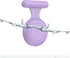 AirTag Holder Case for Kids, Waterproof Hidden Case with Brooch Pin, Anti-Lost GPS Tracker for Child, Pets - Violet