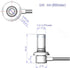 UngSung 3/8 24 PL-259 15FT RG58A/U x Vehicle CB Antenna Mount Bulkhead Stud Mount to Connector with CB Coaxial Cable