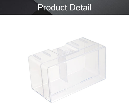 Fielect 12 x 9V Battery Storage Case Holder Organizer Box, Transparent