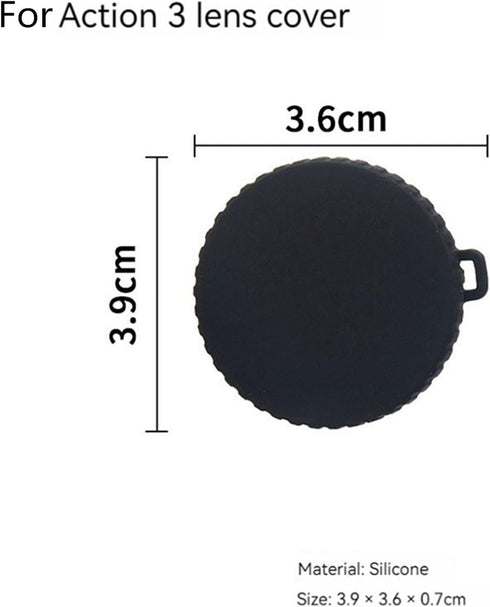2 Pack Silicone Lens Cap for Action 3 / Action 4 Sports Camera Accessories, Protective Lens Dust Cover