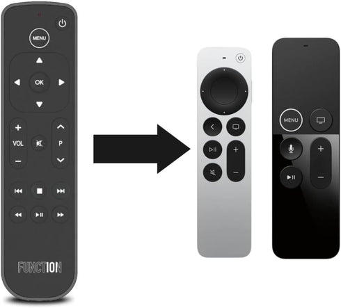 Function101 Bluetooth Button Remote for Apple TV/Apple TV 4K - Replacement Remote (IR - BLE) with Batteries