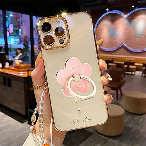 Fwaytech Cell Phone Ring Holder Flower, 360 Rotate Metal Finger Ring Socket Grip Kickstand for Smartphones, 4Pack