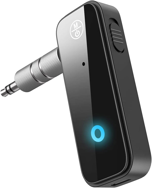 (Upgraded) Ankilo Aux Bluetooth Adapter for Car, 2 in 1 Bluetooth 5.0 Receiver with Display Screen