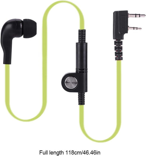 Walkie Talkie Earpiece with Mic, 2Pin 2.5mm & 3.5mm Single Wire Headphone, Universal Walkie Talkie Headset, Two Way