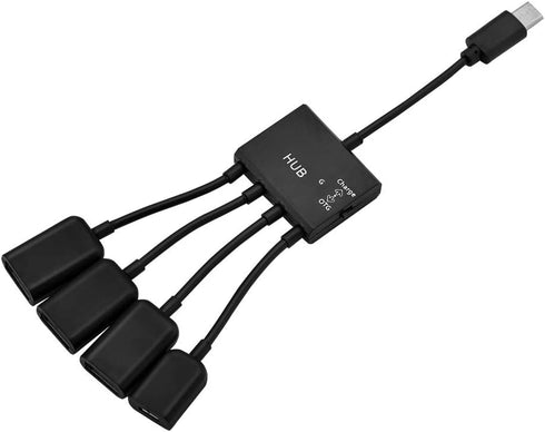 4 in 1 USB3.1 Type C HUB - Type C Male to 3 USB 2.0 Female Ports, OTG Function Supported
