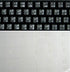 Greek Keyboard Stickers, Transparent Background, White Lettering for Laptops