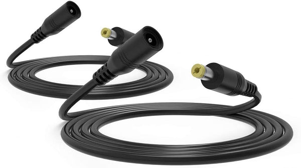 Belker 12 Volt Power Extension Cable Cord for CCTV IP Security Camera, 2 Pack DC 5.5mmx2.1mm Extension Power Adapter