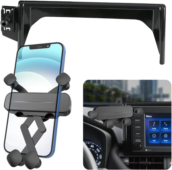 Car Phone Holder for 2019-2024 Toyota RAV4, Navigation Screen Bracket for Mobile Cellphone Mount