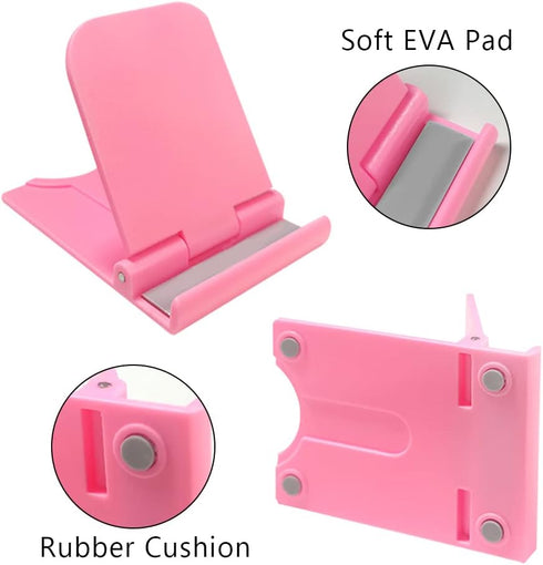 AIFUDA 5 Pcs Foldable Cell Phone Stands, Portable Phone Holder Universal Cellphone Desktop Cradle for Tablets, Reader