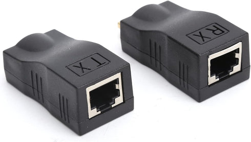 RJ45 Adapter Extender, Network Connector Ethernet Cat5e Cat6 Extender for HDTV, DVD, Monitor, Projector