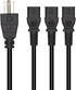 Toptekits 5-15P 3X C13 C13 3 (6ft/2m, 5-15P 3XC13) Computer Power Splitter Cord, NEMA to - Y-Cable, Power Cord Y