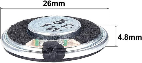 uxcell 1W 8 Ohm DIY Speaker 26mm Round Shape Replacement Loudspeaker 2pcs