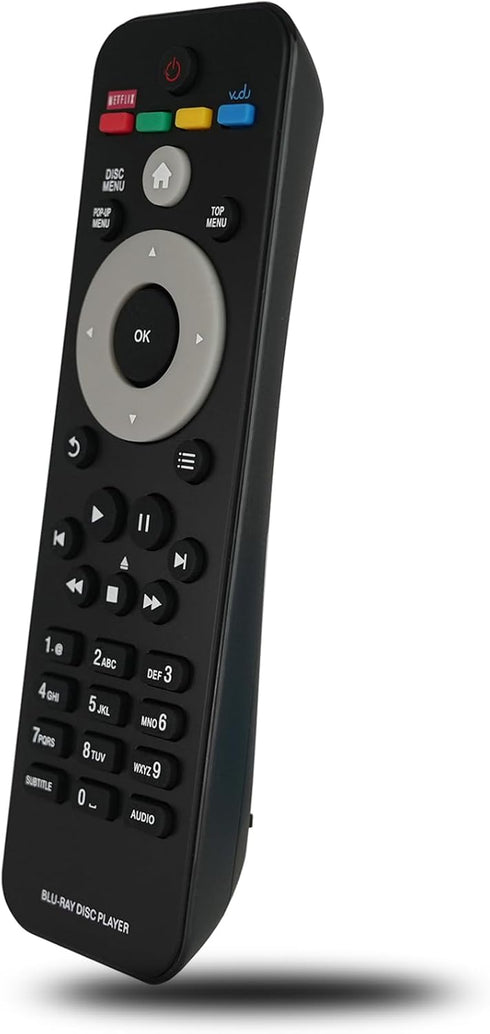 Replacement Remote Control for Philips BDP2105F7, Compatible with BDP2385, BDP2185/F7 Blu Ray DVD Player