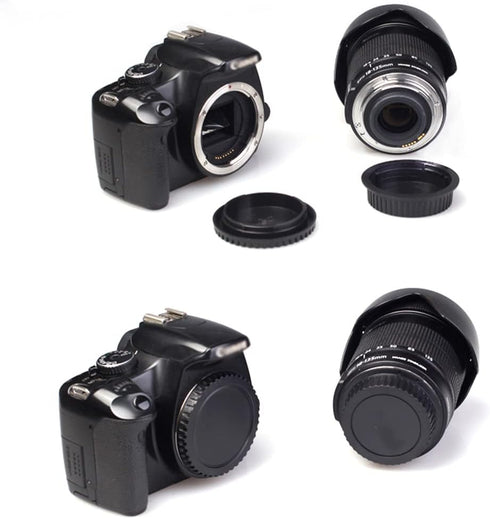 Front Body Cap & Rear Lens Cap Cover Compatible for Canon T8 T8i T7 T7I T6 T6i SL3, 90D 80D 77D 70D 7D 6D Mark II/I, 5D