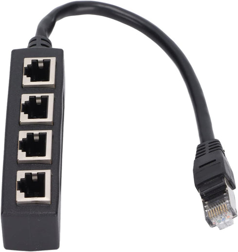 RJ45 Ethernet Splitter 1 to 3 Network Adapter, 1 to 4 Port Excellent Connection Network Cable Adapter