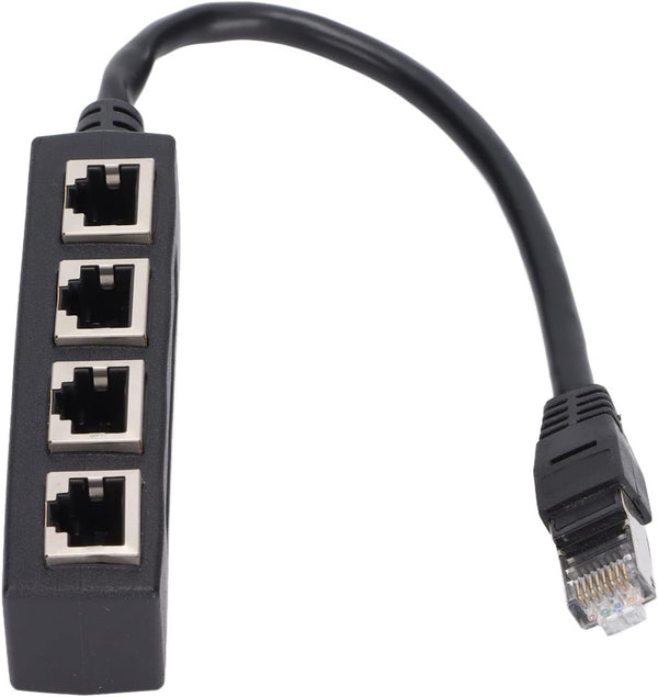 RJ45 Ethernet Splitter 1 to 3 Network Adapter, 1 to 4 Port Excellent Connection Network Cable Adapter