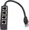 RJ45 Ethernet Splitter 1 to 3 Network Adapter, 1 to 4 Port Excellent Connection Network Cable Adapter