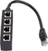 RJ45 Ethernet Splitter 1 to 3 Network Adapter, 1 to 4 Port Excellent Connection Network Cable Adapter