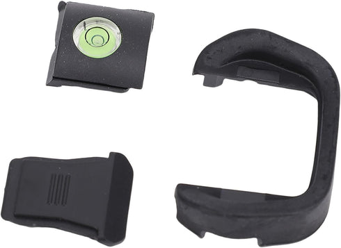 Camera Eyecup Hot Shoe Cover Spirit Level Kit, Soft Silicone Viewfinder Bubble Level for Mirrorless DSLR Cameras