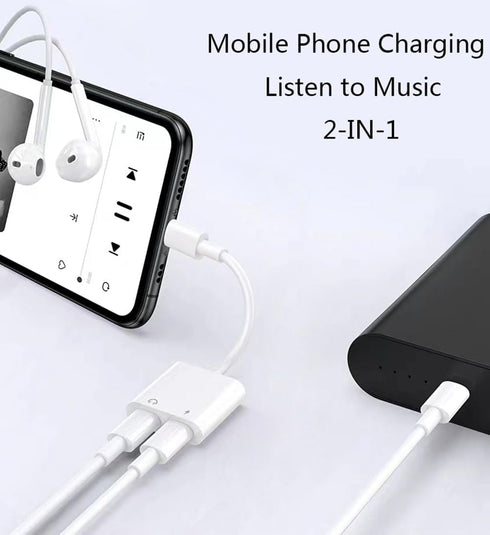 USB C Adapter for Headphones 2-in-1, USB C to Dual USB C Headphone and Charger Adapter Splitter, for MacBook Pro, Compatible with Pad Pro/Air, iPhone 15 Pro Max, Samsung Galaxy S23