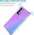 Cute Clear Gradient Slim Case for OnePlus Nord N200 5G with Tempered Glass Screen Protector (Purple/Blue)