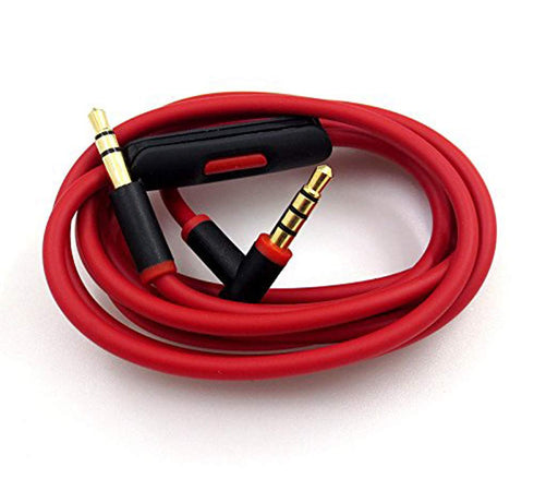 QKIIP Replacement Audio Cable Cord - In-line Microphone and Control for Solo/Studio/Pro Headphones (Black/White)