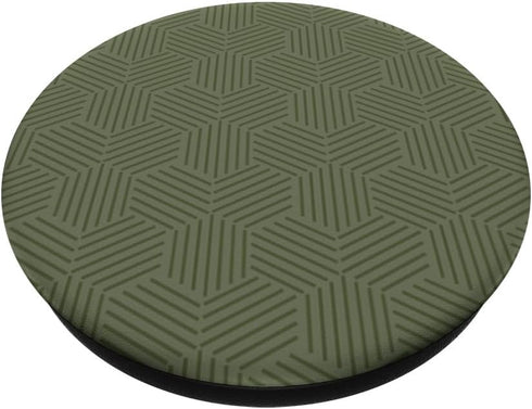Abstract Geometric Olive Green Military Green Lines PopSockets Standard PopGrip