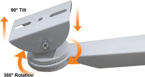 Mini Projector Wall Mount Security Camera Bracket, 1/4 Screw Head Wall Mount for Projector and Webcam Housing (White)