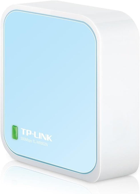 TP-Link N300 Wireless Portable Nano Travel Router(TL-WR802N) - WiFi Bridge/Range Extender/Access Point/Client Modes,