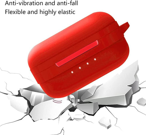 TOZO NC9 Compatible Case, Anti-Lost Shockproof Portable Silicone Protective Cover (Red)