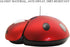 elec Space Mini Wireless Mouse for Kids, Cute Ladybug Shape, 3000DPI Portable Optical Mouse (Red)