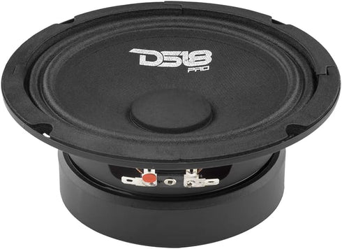 DS18 PRO-GM6.4 Loudspeaker - 6.5", Midrange, Black Steel Basket, 480W Max, Premium Quality Audio Door Speakers
