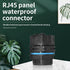RJ45 Panel Mount Waterproof Connector IP68, Female to Female Shielding Cable Coupler-CAT6-YMP23-Blue