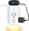 Wall Outlet Extender with Shelf and Night Light, Surge Protector, USB Wall Charger with 5 AC Outlets