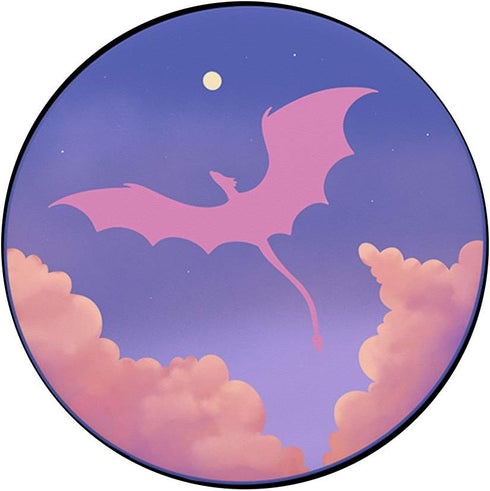 PopSockets PopGrip: Swappable Grip for Phones & Tablets, Dragon Moon Purple Landscape Sunset