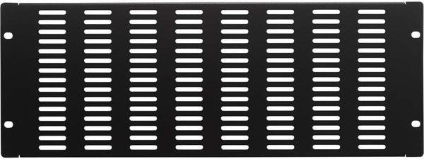 NavePoint 4U Blanking Panel, Slotted Flanged 19 inch Wide Network Server Rack Filler Panel, Steel with Hardware