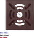 Universal Vertical Pole Mount Adapter with 2 Loops - Brown Stainless Steel Wall Mounting Bracket for CCTV Security