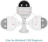 Solar Powered Dummy Fake CCTV Security Dome Camera with Flashing Red LED Light & Warning Security Alert Sticker Decal