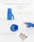 50 Pcs Blue Cat7 Cat7A Cat8 Strain Relief Boot, RJ45 Plug Connector Cover, Modular Network Plug Connector Caps