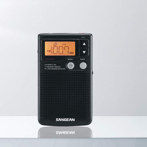 Sangean DT-200X FM-Stereo/AM Digital Tuning Pocket Radio - Black