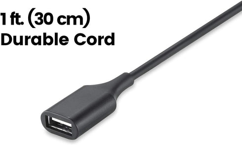 Perixx PERIPRO-403 1ft USB Type-C Male to USB-A Female Cable - USB 2.0 for Keyboard, Mouse, Smartphone, Laptop, Tablet