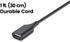 Perixx PERIPRO-403 1ft USB Type-C Male to USB-A Female Cable - USB 2.0 for Keyboard, Mouse, Smartphone, Laptop, Tablet