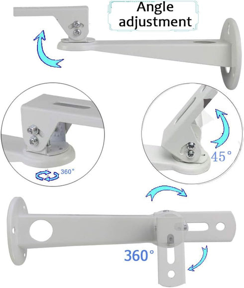 2-Be-Best Adjustable Projector Wall Mount for Mini Projectors, Load 11 lbs, Length 7.9" with 1/4" Mounting Screw, White