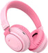 Kids Bluetooth Headphones 5.3, Wireless 60H Play Time, Volume Limited Over Ear Foldable Headset (Pink)