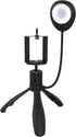 XTREME XCA21019BLK 2 1 3 LED Smartphone Extendable Selfie Mount in Led Selfie Stick White Lighting Levels, Tripod