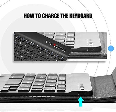 Wireless Bluetooth Keyboard for Phone, Mini Portable Bluetooth Keyboard with A Protective Case, Foldable Keyboard for