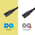 VSEER 2 90 18AWG SPT2 1-15P IEC320 C7 8 2-Slot (6 Prong Degree Angled Power Cord - NEMA to Figure Connector AC