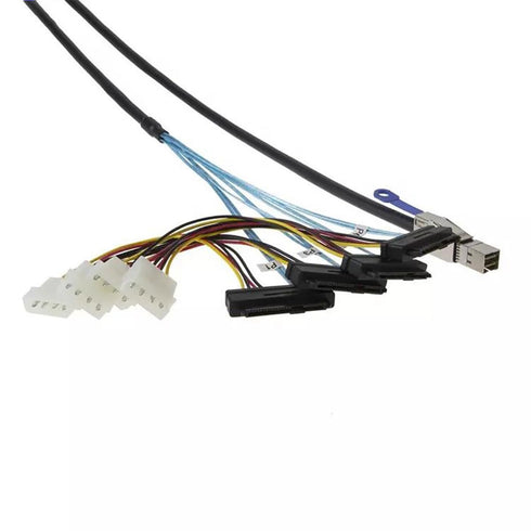 8644 4* 8482 29P 6Gbps 28AWG (0.5M) Mini SAS HD SFF to SAS Server Cable with Power High Speed Copper Wire Data Transfer